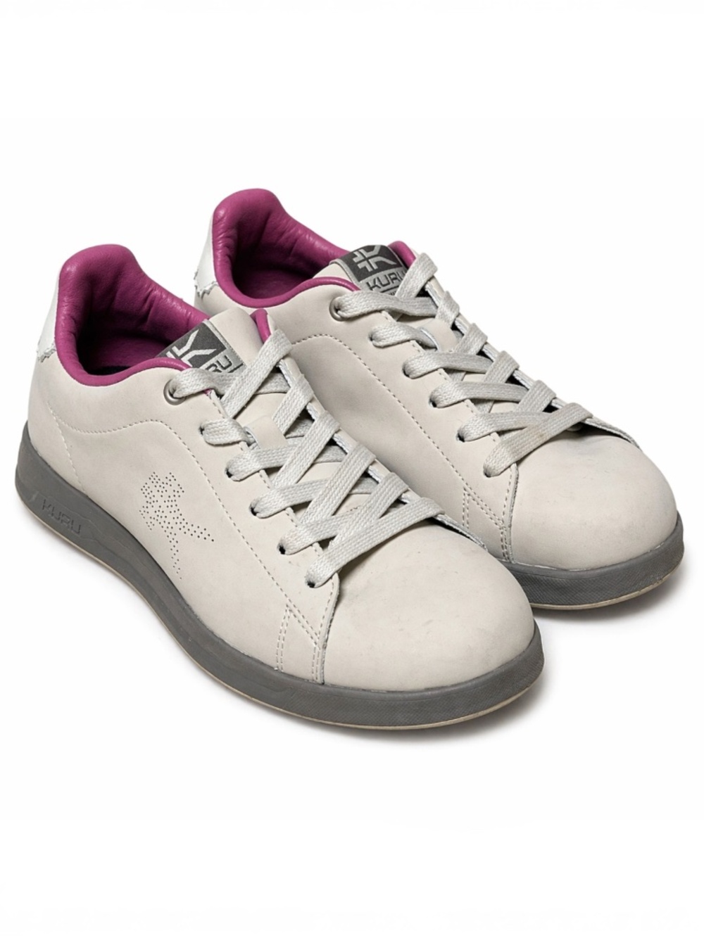 KURU Roam Womens 8.5 Gray Leather Sneakers Comfort Walking KuruCloud Shoes